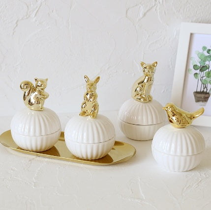 Animal figurine jewellery box